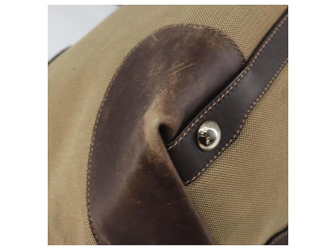 Tote PRADA Sac Cabas Canvas Beige Silver - vue 16