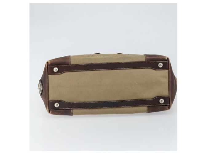 Tote PRADA Sac Cabas Canvas Beige Silver - vue 5