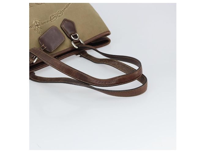 Tote PRADA Sac Cabas Canvas Beige Silver - vue 7
