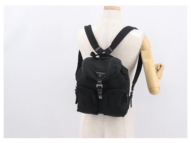 PRADA Backpack Nylon Black Silver - view 28