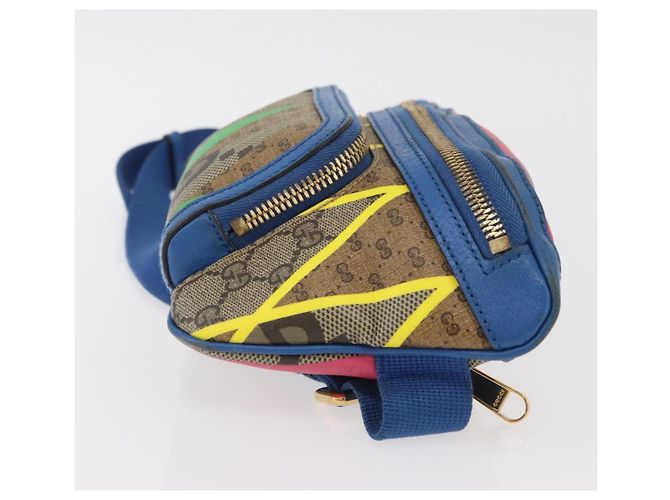 GUCCI GG Supreme Bum Bag PVC Multicolor Gold 733240 - vista 3