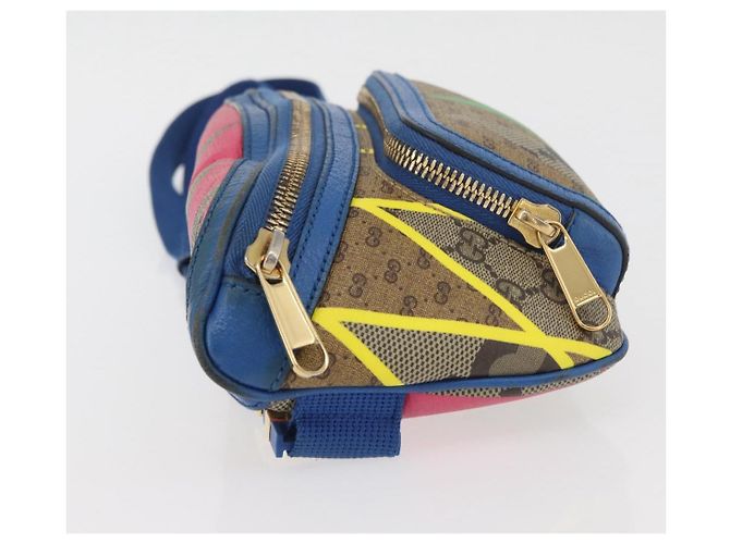 GUCCI GG Supreme Bum Bag PVC Multicolor Gold 733240 - vista 4
