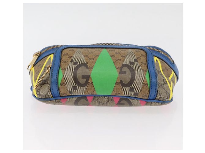 GUCCI GG Supreme Bum Bag PVC Multicolor Gold 733240 - vista 5
