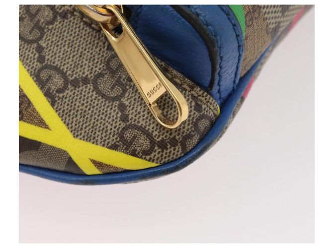 GUCCI GG Supreme Bum Bag PVC Multicolor Gold 733240 - vista 9