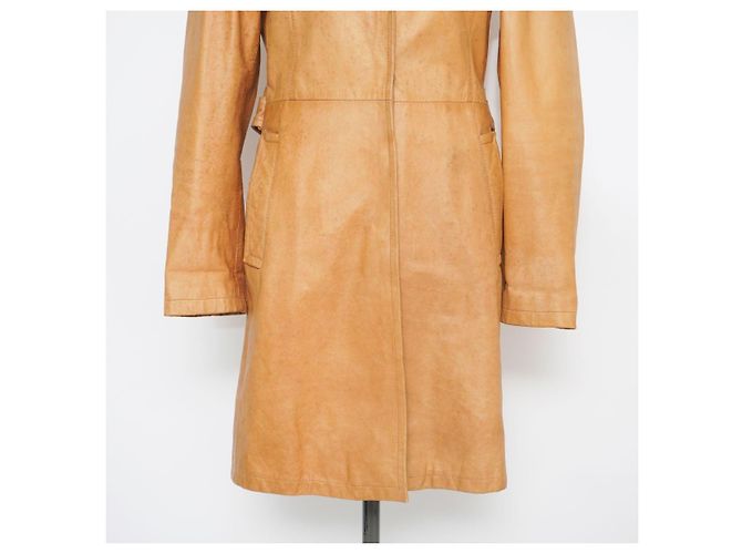 Autre Marque Gabardina MAX&Co. de cuero marrón - vista 3