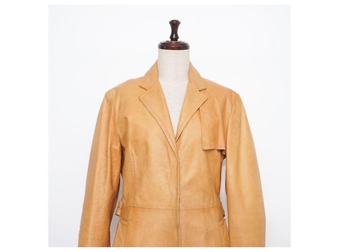 Autre Marque Gabardina MAX&Co. de cuero marrón - vista 4