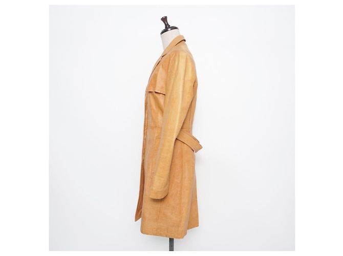 Autre Marque Gabardina MAX&Co. de cuero marrón - vista 6