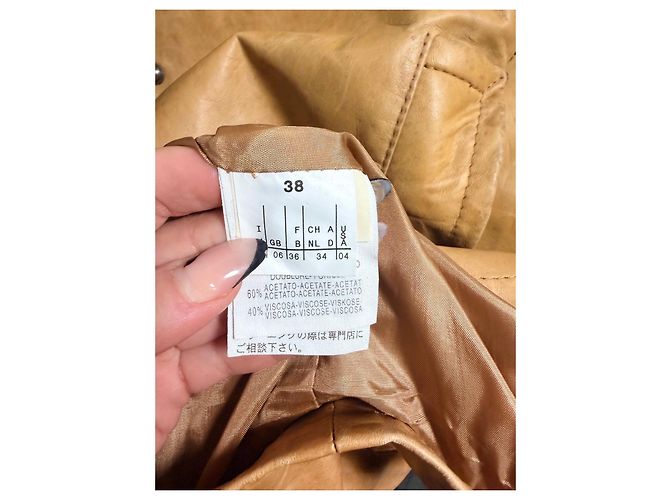 Autre Marque Gabardina MAX&Co. de cuero marrón - vista 9