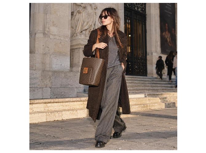 Céline Celine Triomphe Tote Bag Braun Beschichteter Canvas - Ansicht 3