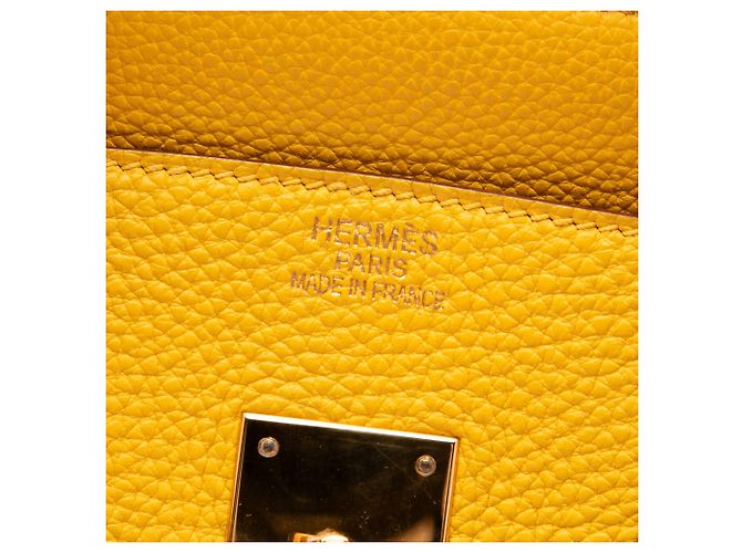 Hermès Yellow Togo Birkin Retourne 35 - vista 5
