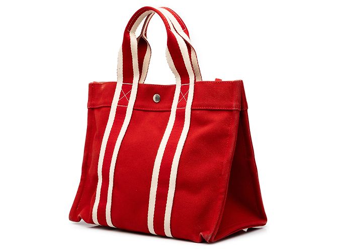 Hermès Red Canvas Fourre Tout PM - vue 2