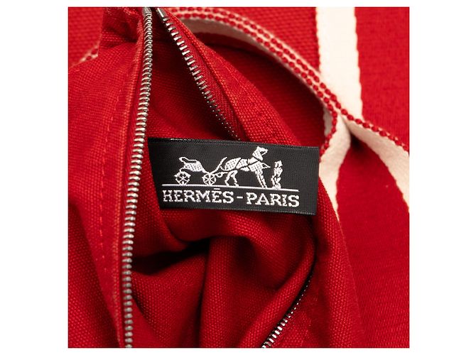 Hermès Red Canvas Fourre Tout PM - vue 5