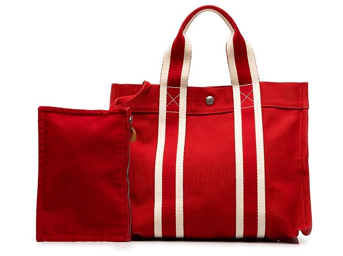 Hermès Red Canvas Fourre Tout PM - vue 7