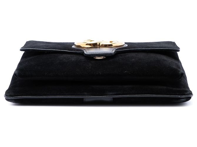 Gucci Borsa a Tracolla Arli in Camoscio Nero Medium - vista 3