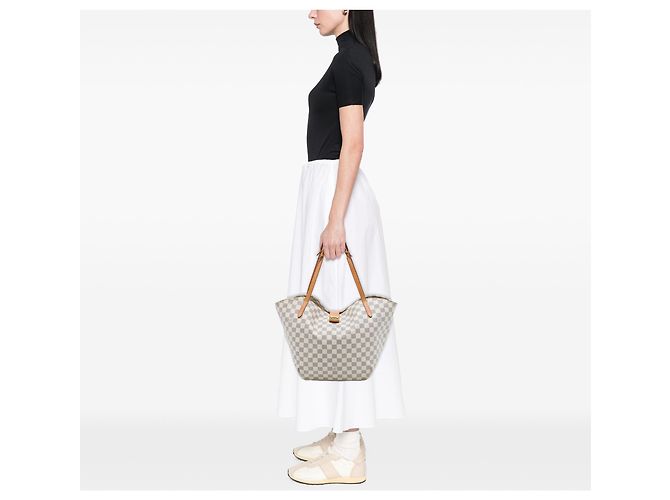 Louis Vuitton White Damier Azur Salina GM - vista 6