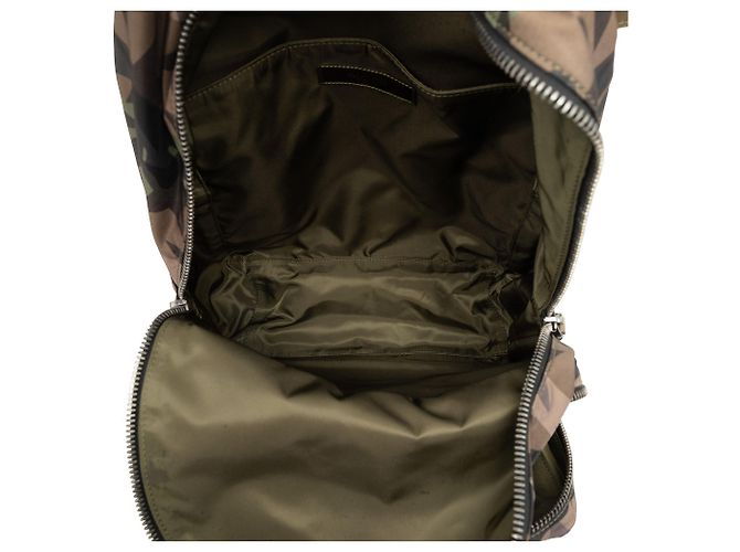 Zaino Valentino Rockstud Camouflage Stars in nylon marrone - vista 4