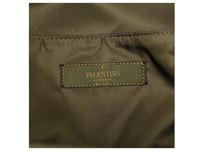 Zaino Valentino Rockstud Camouflage Stars in nylon marrone - vista 5