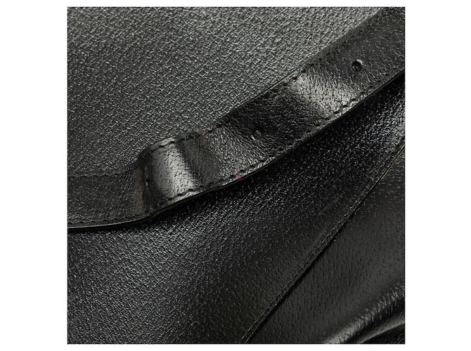 Bamboo Zaino Gucci Large in pelle di vitello nera con coulisse e bambù - vista 6