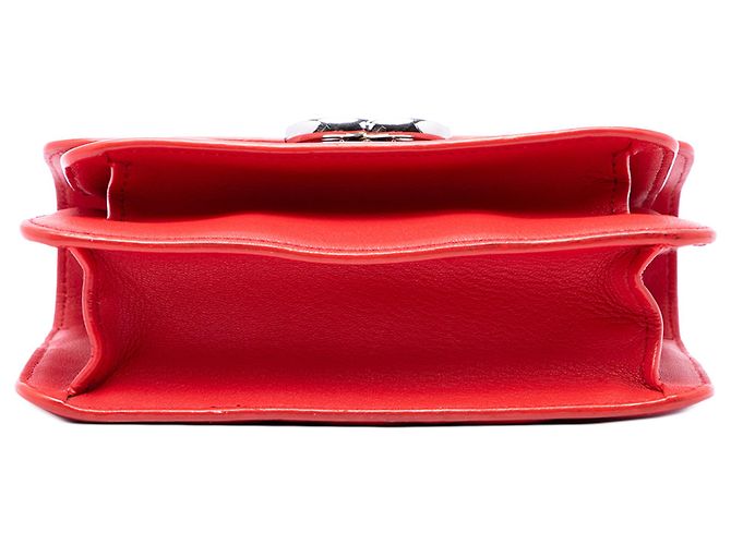 Chanel Red Mini Quilted Calfskin CC Box Flap - vista 3