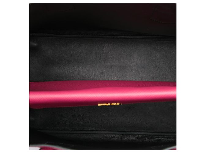 Prada Double Satchel aus Saffiano-Leder Rosa Medium - Ansicht 4