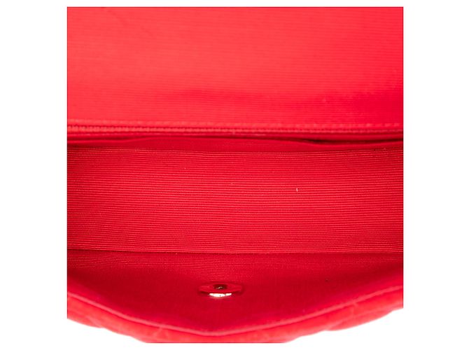 Chanel Red Mini Rectangular Classic Velvet Single Flap - vista 4