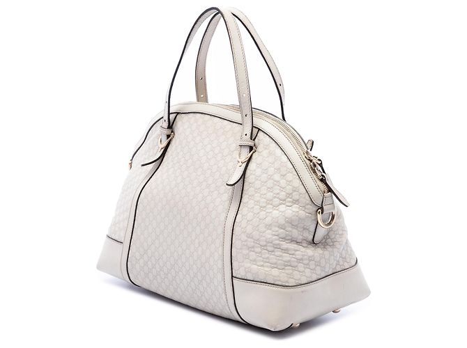 Borsa Gucci White Large Microguccissima Nice Dome Satchel - vista 2