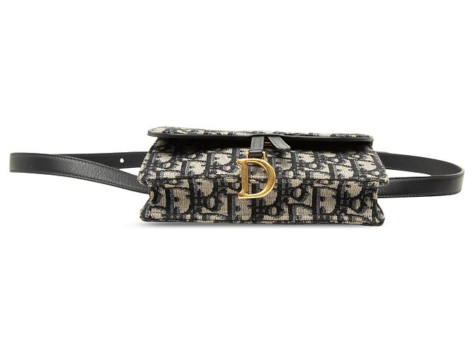 Borsa Cintura Saddle Dior Blue Oblique Canvas - vista 3