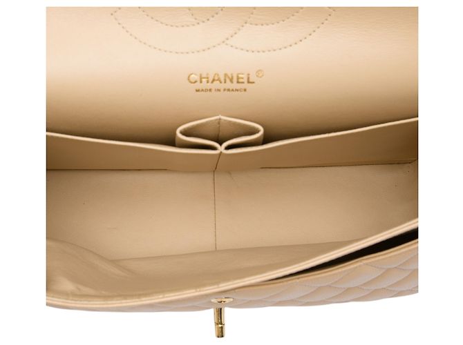 Chanel Beige Jumbo Classic Caviar Double Flap - vista 4