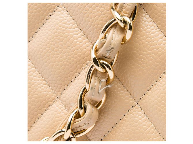 Chanel Beige Jumbo Classic Caviar Double Flap - vista 5