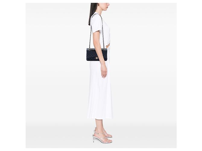 Chanel Blue Medium Classic Caviar Double Flap - vista 6