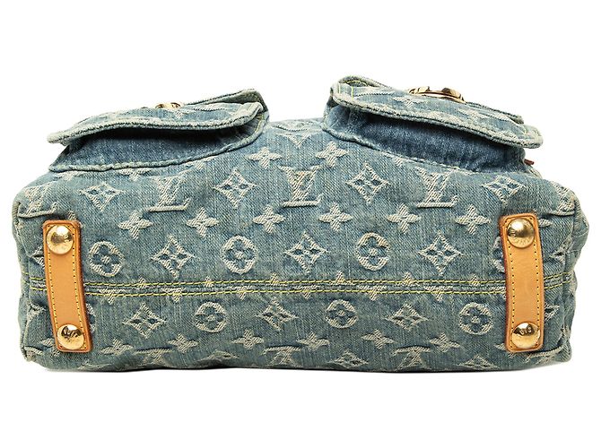 Louis Vuitton Blue Monogram Denim Baggy PM - vista 3