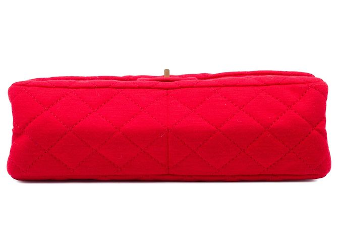 Chanel Red Quilted Jersey Reissue 2.55 Double Flap 226 - vista 3