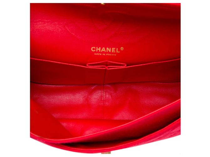 Chanel Red Quilted Jersey Reissue 2.55 Double Flap 226 - vista 4