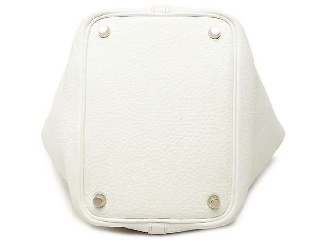 Hermès White Clemence Picotin 18 - vista 3