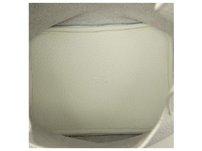 Hermès White Clemence Picotin 18 - vista 4
