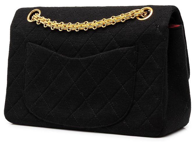 Chanel Black Small Classic Jersey Double Flap - vista 2