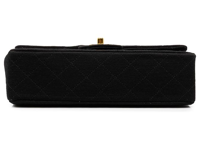 Chanel Black Small Classic Jersey Double Flap - vista 3