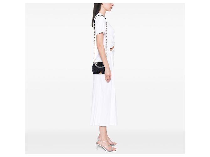 Chanel Black Mini Quilted Lambskin In The Loop Flap - Ansicht 6