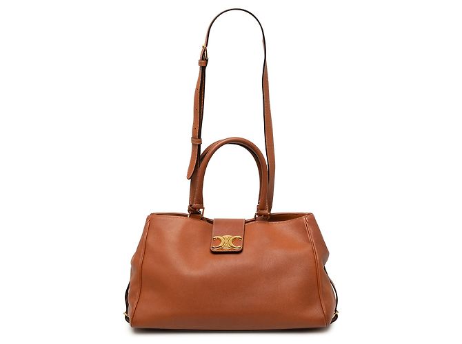 Céline Bolso Appoline Celine Medium de piel de becerro flexible marrón - vista 5