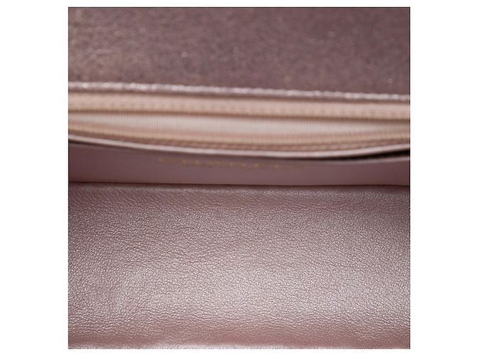 Chanel Pink Mini Square Classic Metallic Lambskin Single Flap - vista 4