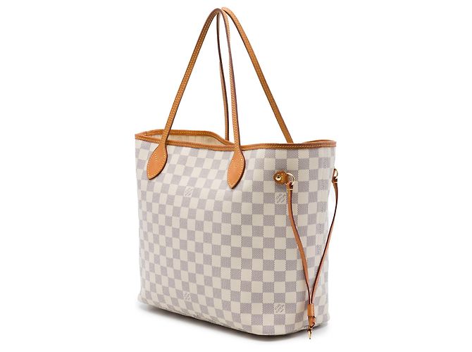 Louis Vuitton White Damier Azur Neverfull MM - vista 2