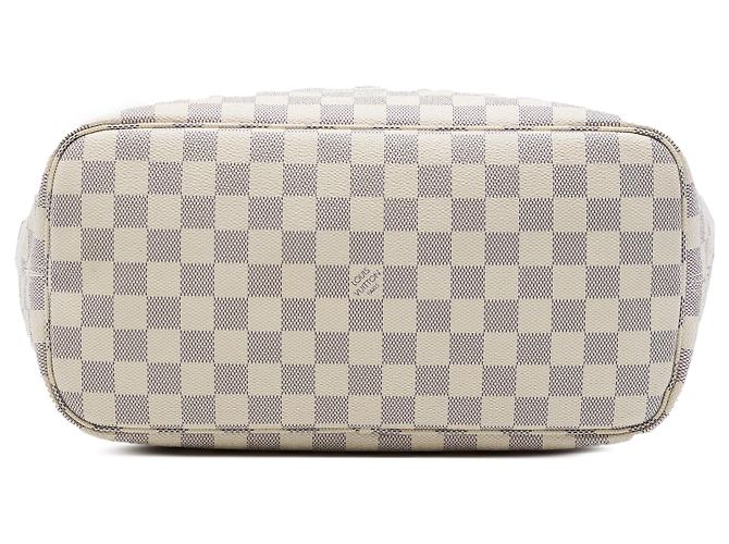 Louis Vuitton White Damier Azur Neverfull MM - vista 3