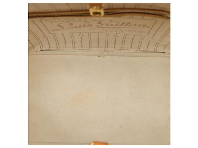 Louis Vuitton White Damier Azur Neverfull MM - vista 4