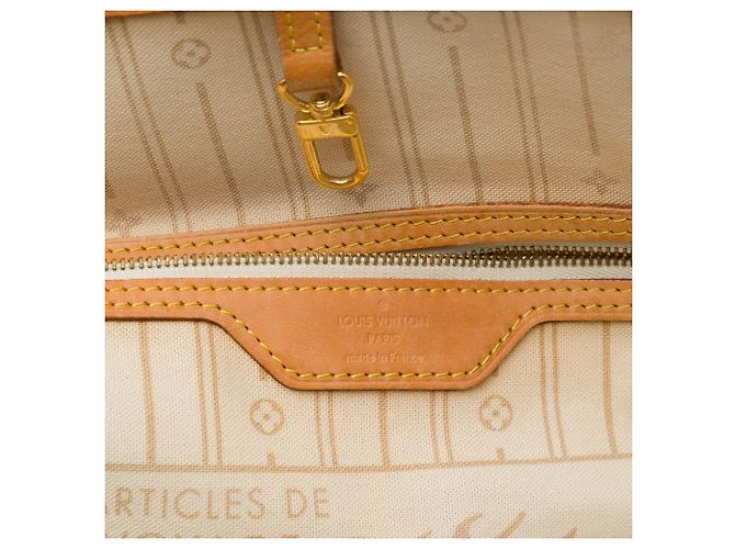 Louis Vuitton White Damier Azur Neverfull MM - vista 5