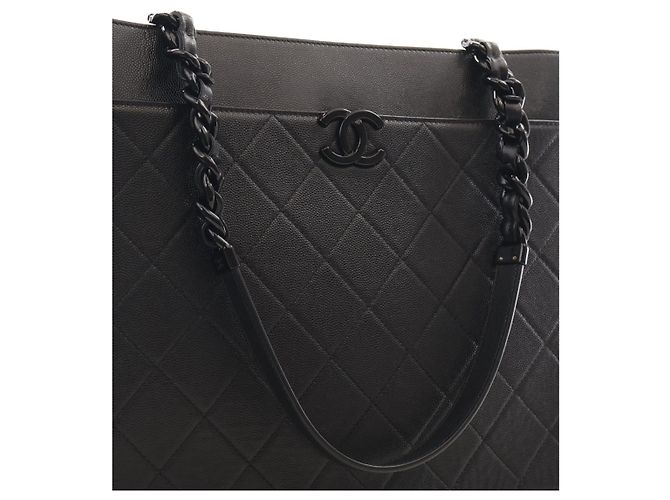 Chanel Black Large Quilted Caviar My Everything Shopping Tote - Ansicht 8