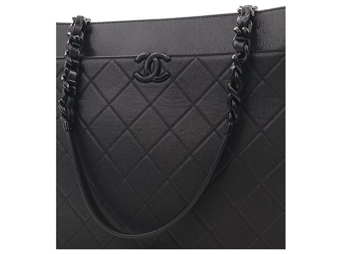 Chanel Black Large Quilted Caviar My Everything Shopping Tote - Ansicht 9