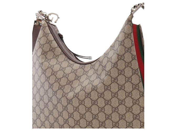 Borsa a tracolla Gucci Beige Medium GG Supreme Web Attache - vista 13