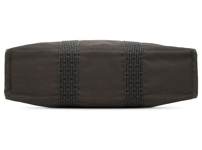 Hermès Gray Canvas Herline MM - vista 3
