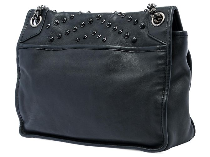 Autre Marque Saint Laurent Black Medium Studded Calfskin Niki - vista 2