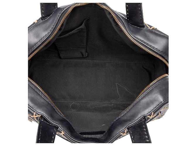 Borsa Chanel Black CC Calfskin Wild Stitch - vista 4